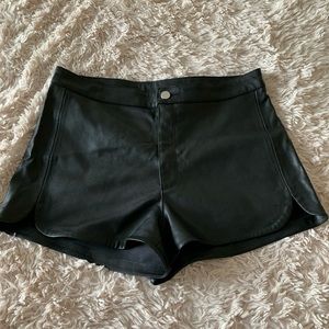 H&M Leather shorts